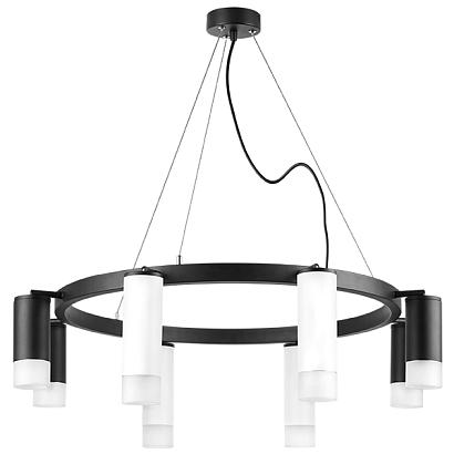 lr0188643741 подвесной светильник rullo 8х50w gu10 черный/белый (571018+214486-4+214437-4+202431-8), доставка по Казахстану 