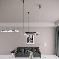 подвесной светильник crystal lux fortuna sp88w led black crystal lux 1811/301n, доставка по Казахстану 