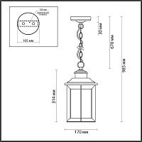 Уличный подвесной светильник Odeon Light Nature Mavret 4961/1