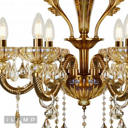 подвесная люстра ilamp asia 81069-6 бронзовая, доставка по Казахстану 