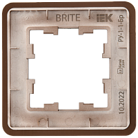 BRITE Рамка 1-мест. РУ-1-1-Бр металл коричн. RE AL IEK 