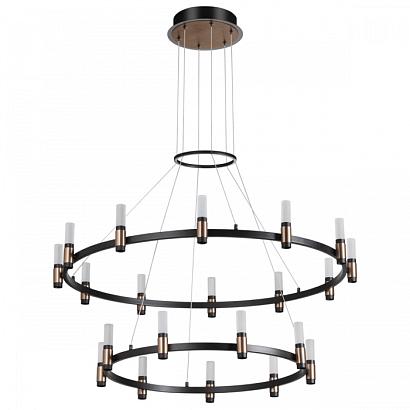 5009/98l l-vision odl23 387 матовый черный/ ант.бронза/белый/металл/акрил люстра led 98w 4000k 2500лм candel, доставка по Казахстану 