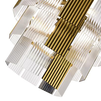 люстры sle1123-303-07 люстра подвесная латунь/золотистый, прозрачный e14 7*40w tresa, доставка по Казахстану 