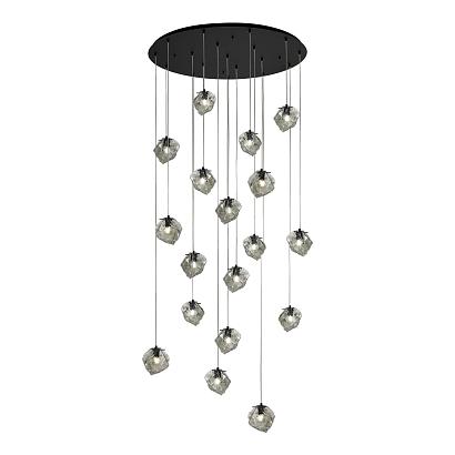 люстры sl1175.403.18 светильник подвесной st-luce черный/серо-зеленый e14 18*40w portici, доставка по Казахстану 