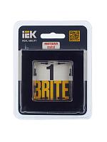 BRITE Рамка 1-мест. РУ-1-1-БрЧ металл черн. IEK 