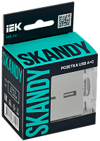 SKANDY Роз. USB A+C 3,1А SK-R14B беж. IEK 