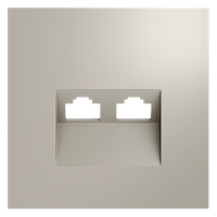 Накладка для розетки компьютерной двойной RJ45+RJ45 кат.6, S70 (кашемир) 