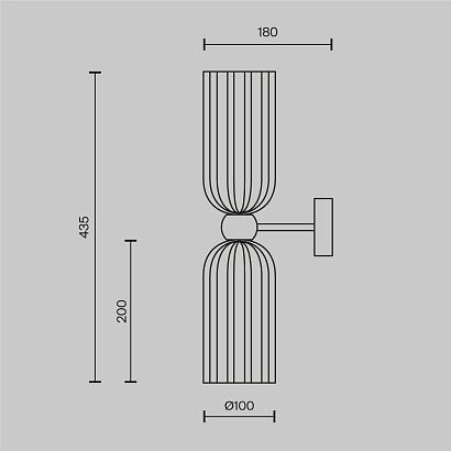 Настенный светильник (бра) Maytoni MOD302WL-02GR