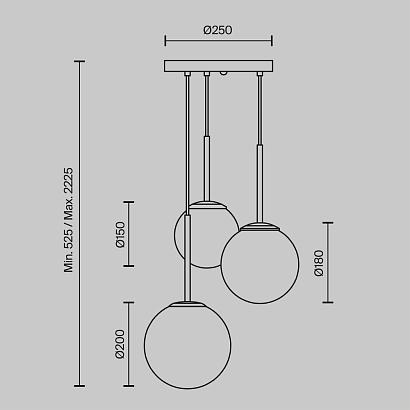 люстра maytoni mod321pl-03w basic form, доставка по Казахстану 