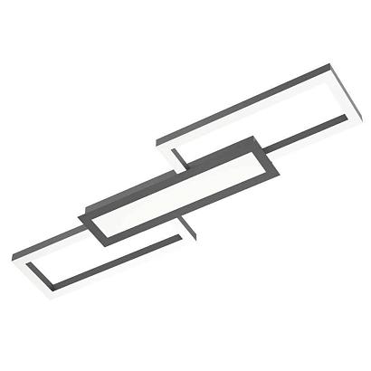 люстры 99792 светильник потолочный monirote, led 37w, 4450lm, l780, h45, сталь/алюминий/пластик, черный/бел, доставка по Казахстану 