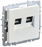 BRITE Роз. комп. 2-ая RJ45 кат.6 РК11-2-БрЖ жемч. IEK 