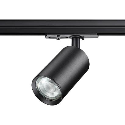 370965 PORT черный Светильник однофазный трехжильный трековый GU10 50W 220V PIPE купить в Алматы svet.kz