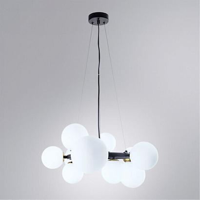 подвесная люстра arte lamp gemini a2243sp-10bk, доставка по Казахстану 