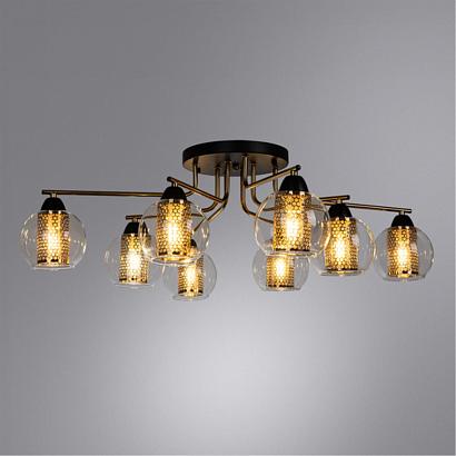 люстры потолочный светильник arte lamp manchester a7045pl-8bk, доставка по Казахстану 