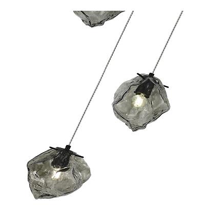люстры sl1175.403.03 светильник подвесной st-luce черный/серо-зеленый e14 3*40w portici, доставка по Казахстану 