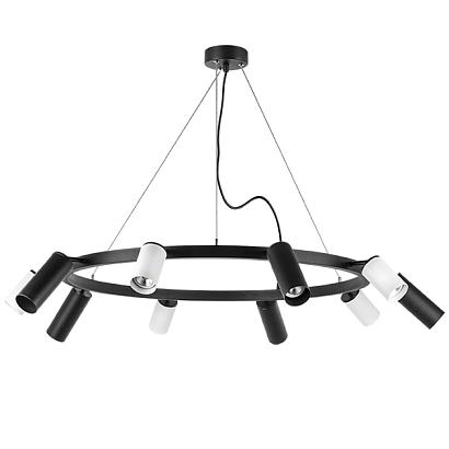 люстры lr020365875 подвесной светильник rullo 10х50w gu10 черный/белый (571020+214436-5+214487-5), доставка по Казахстану 