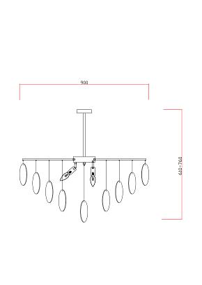 купить Люстра Freya FR5104PL-08BS2 в Алматы, svet.kz, доставка по Казахстану 
