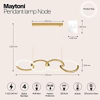 Дополнительная картинка Подвесной светильник Maytoni MOD165PL-L40G3K