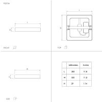 900184 Светодиодный настенно-потолочный светильник FUEVA 5,20,5W(LED), 285x285, 2400lm, 3000K, сталь, латунь