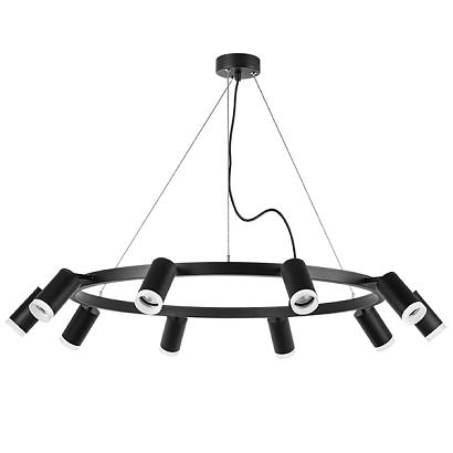 lr0203700 подвесной светильник rullo 10х50w gu10 черный (571020+214437-10+202430-10), доставка по Казахстану 