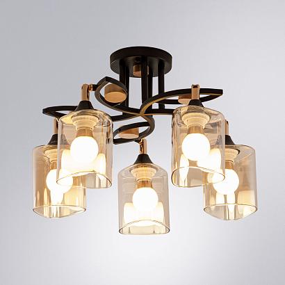 Потолочные Потолочная люстра Arte Lamp GLAMORE A5076PL-5BK, доставка по Казахстану 