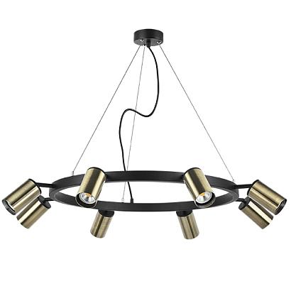 lr018318 подвесной светильник rullo 8х50w gu10 черный/бронза (571018+214431-8), доставка по Казахстану 