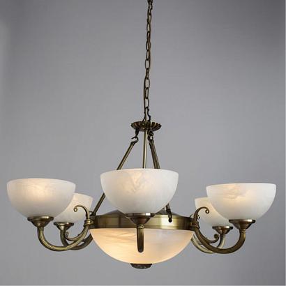 люстры подвесная люстра arte lamp windsor white a3777lm-6-2ab, доставка по Казахстану 