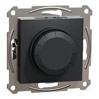 Asfora поворотный диммер для LED ламп и емкостной нагрузки, RC 370 Вт, без рамки, АНТРАЦИТ 