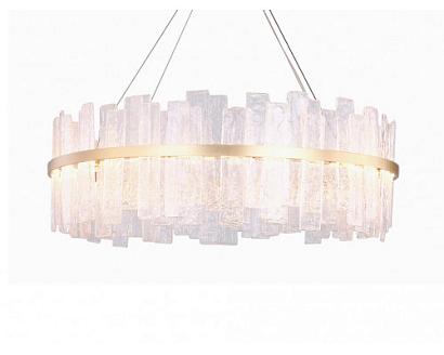 newport 10830 10830/80 new , подвесной светильник, brass clear crystal d80*h30 cm led strip 140w 3000k 12600lm, доставка по Казахстану 