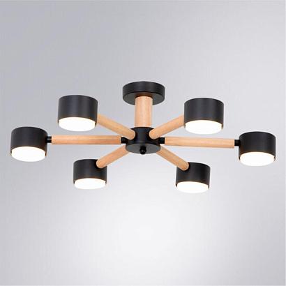 люстры потолочная люстра arte lamp tenda a1624pl-6bk, доставка по Казахстану 