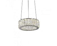 newport 8240 8240/20 chrome , подвесной светильник, chrome clear crystal d20*h7,6/500 cm led strip 12w 3100k 1320lm, доставка по Казахстану 