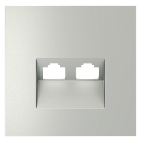 Накладка для розетки компьютерной двойной RJ45+RJ45 кат.6, S70 (сталь) 