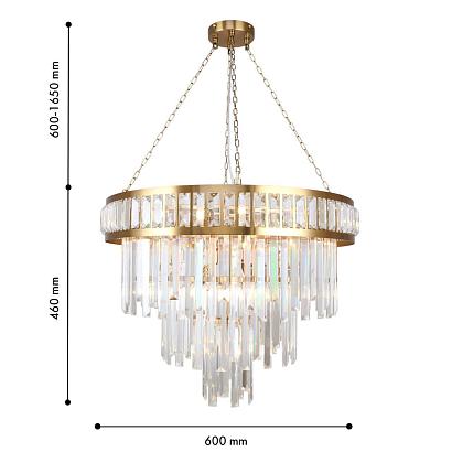 подвесная люстра favourite 4732-12p preston, доставка по Казахстану 