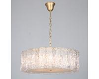 newport 10820 10824+8/s brass , подвесной светильник, brass clear crystal d60*h20 cm e14 12*60w, доставка по Казахстану 