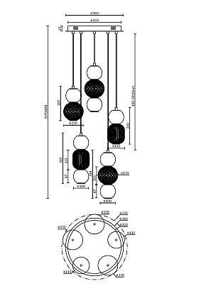 подвесной светильник maytoni mod273pl-l80g3k, доставка по Казахстану 
