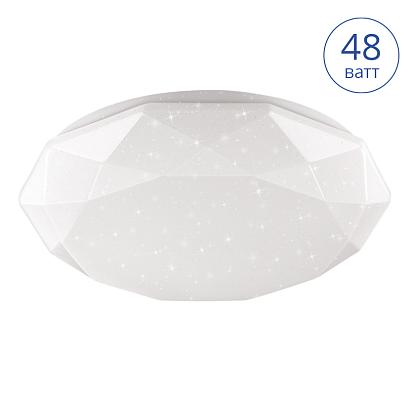 люстры светильник led polaris управляемый 48w димм. 3000-6500k max 3840 lm пульт ду эффект  звездного неба  80x380mm ip20  1/3, доставка по Казахстану 