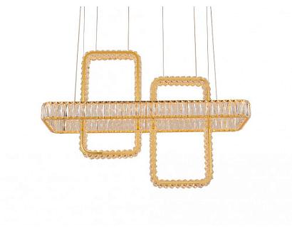 newport 8230 8232+2/s gold new , подвесной светильник, gold clear crystal l90*30*h50/250 cm led strip 62w 3100k 6200lm, доставка по Казахстану 