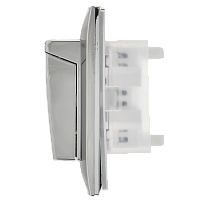 SKANDY Роз. 2-я с кр. 16А в сб IP44 SK-R12N никель IEK 