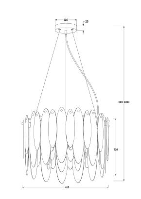 подвесной светильник freya fr5217pl-05fg, доставка по Казахстану 