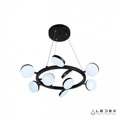 люстры подвесная светодиодная люстра iledex totes fs-016-d9 63w bk, доставка по Казахстану 