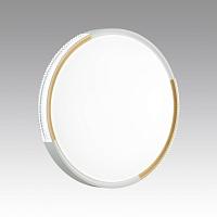 7612/DL PALE SN 032 Светильник пластик/белый/золотистый LED 48Вт c ДУ 3000-6000К D400 IP43 пульт ДУ VELIO