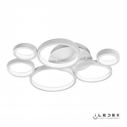 люстры потолочный светильник iledex ring star 9004-6-x-t 3000/6000k белый, доставка по Казахстану 
