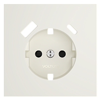 Накладка для розетки с заземлением и защитными шторками, с USB A+C, S70 (хлопок) 