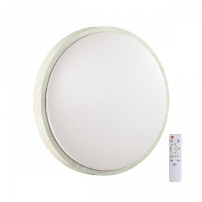 7628/EL PALE SN 027 Светильник пластик/белый/беленый под дерево LED 72Вт c ДУ 3000-4200-6300К  D500  IP43 LOSTA