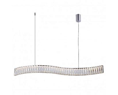 newport 8240 8243/90 chrome , подвесной светильник, chrome сlear crystal l90*h7,6/250 cm led strip 2, доставка по Казахстану 