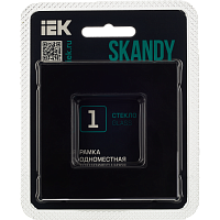 Дополнительная картинка SKANDY Рамка 1-мест. SK-F21Bl стекло черн. IEK