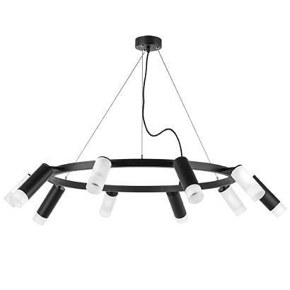 люстры lr0203658751 подвесной светильник rullo 10х50w gu10 черный/белый (571020+214436-5+214487-5+202431-10), доставка по Казахстану 