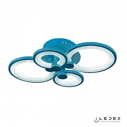 Потолочные Потолочная светодиодная люстра iLedex Ring A001/4 Blue, доставка по Казахстану 