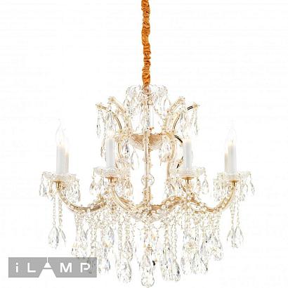 подвесная люстра ilamp diamond 6071-8 gd+cl, доставка по Казахстану 