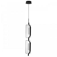 5003/20l l-vision odl23 283 черный матовый/прозрачный/стекло подвес led 20w 3000k kavia, доставка по Казахстану 
